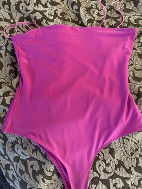 Girls' Hot Pink One-Piece Bodysuit
